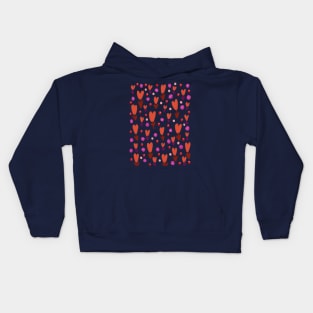 Red hearts Kids Hoodie